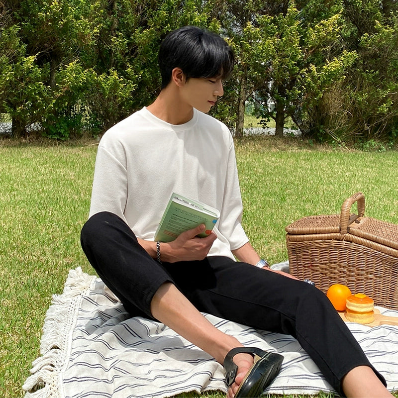 Solid Color Design Short Sleeve T-Shirt WN20229