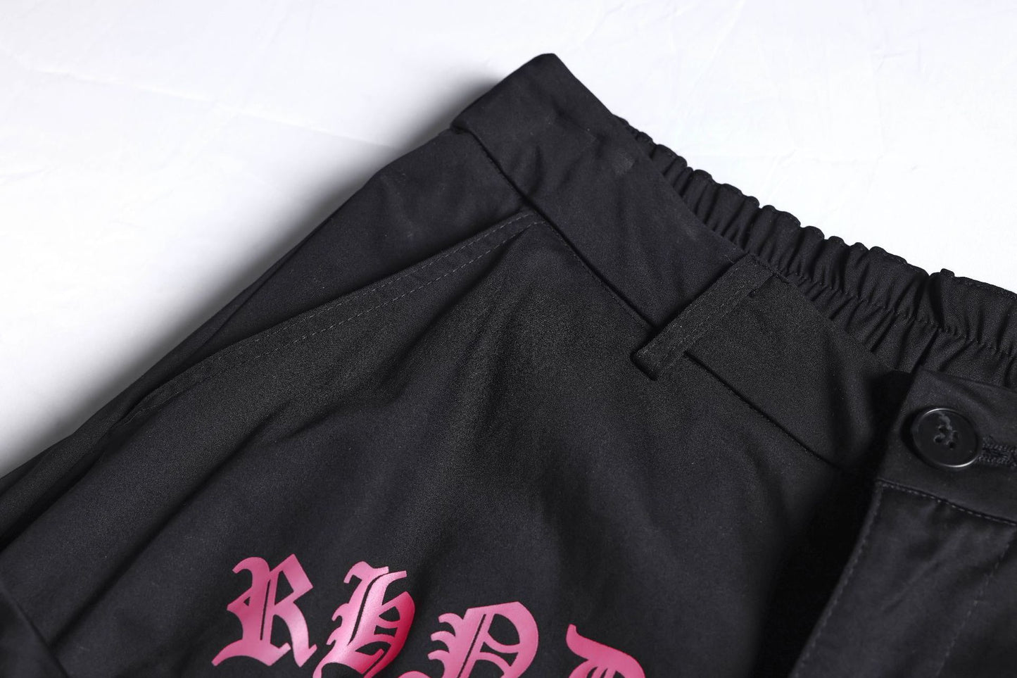 Multi Pocket Letter Print Straight Cargo Pants WN25988