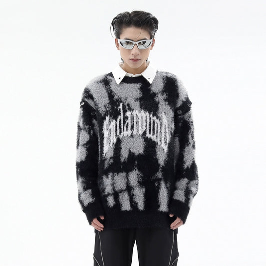 Oversize Shaggy Knit Sweater WN10492