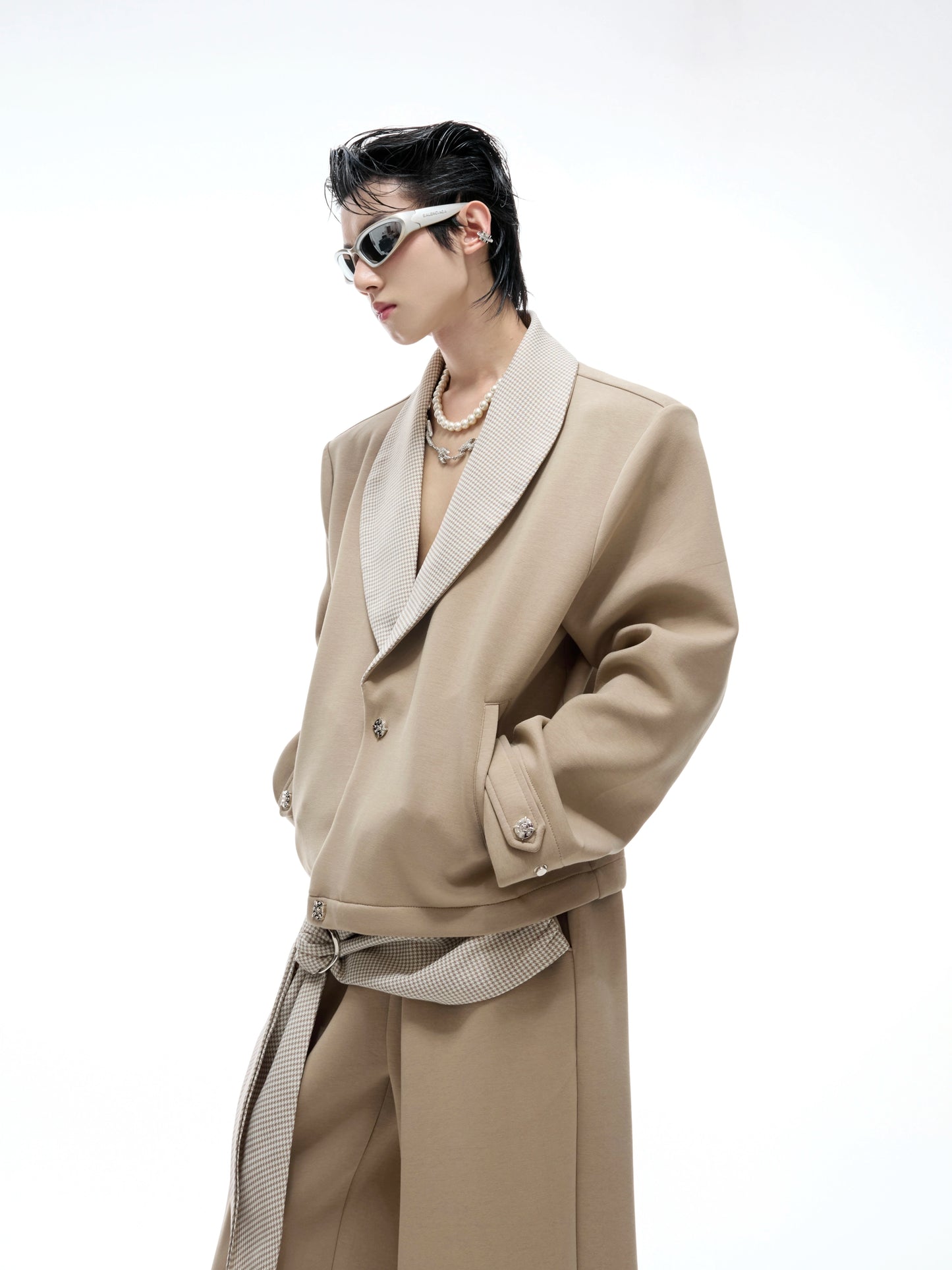 Contrast Jacket & Draping Pants Setup WN20537