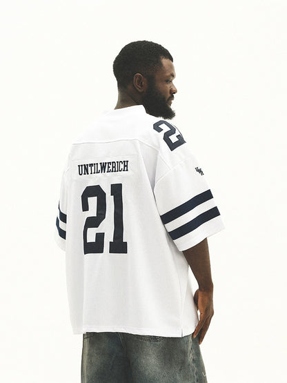 Graphic Letter Design Oversize Sporty Short Sleeve T-Shirt WN17778