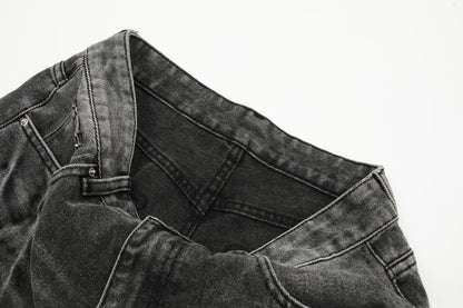 Washed Wide Leg Denim Half Pants WN25692