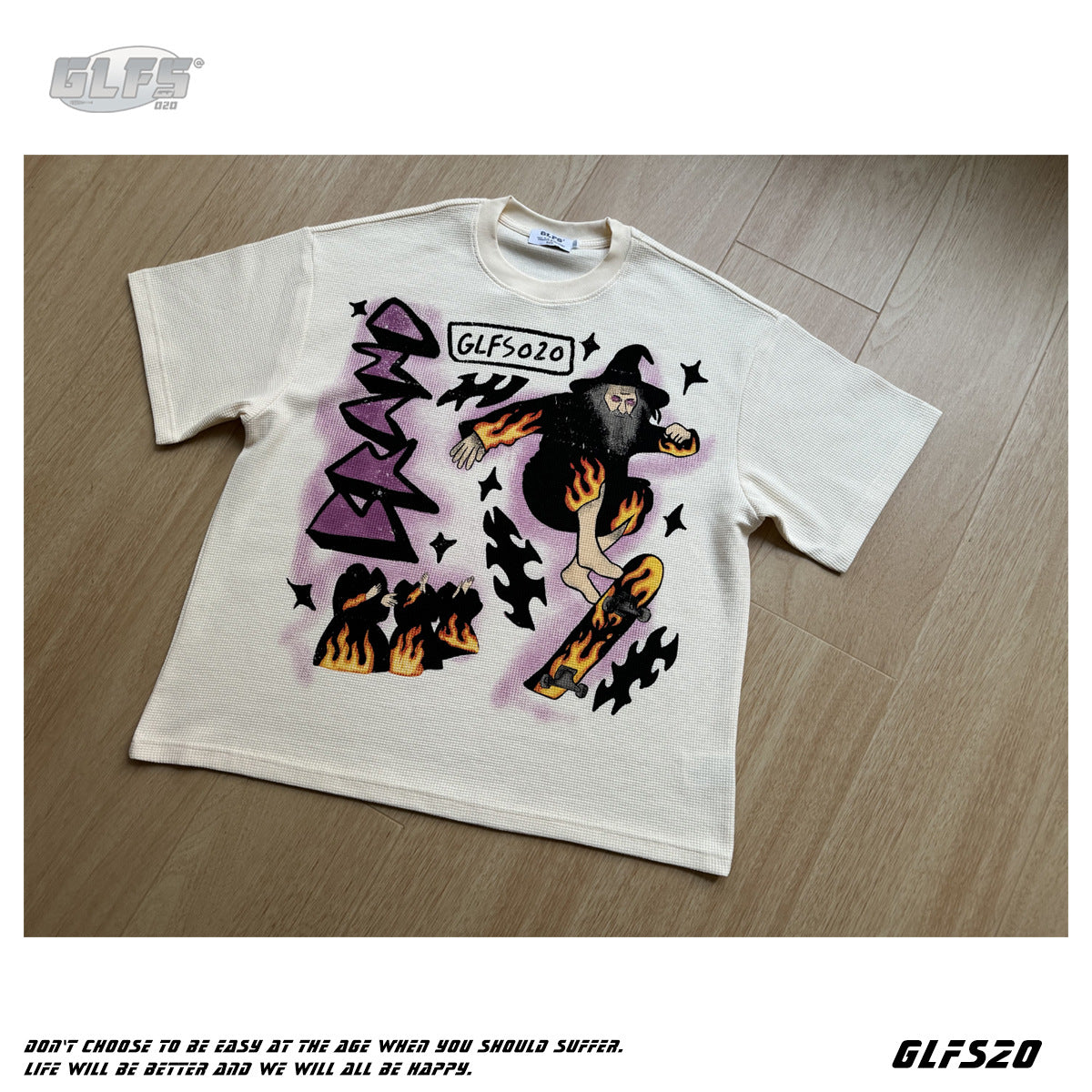Waffle Artwork Graphic Short Sleeve T-Shirt WN26432