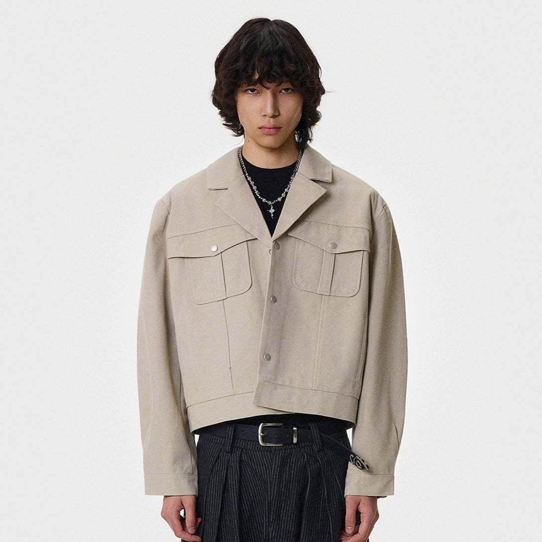 Canvas Multi-Pocket Short Jacket WN21402