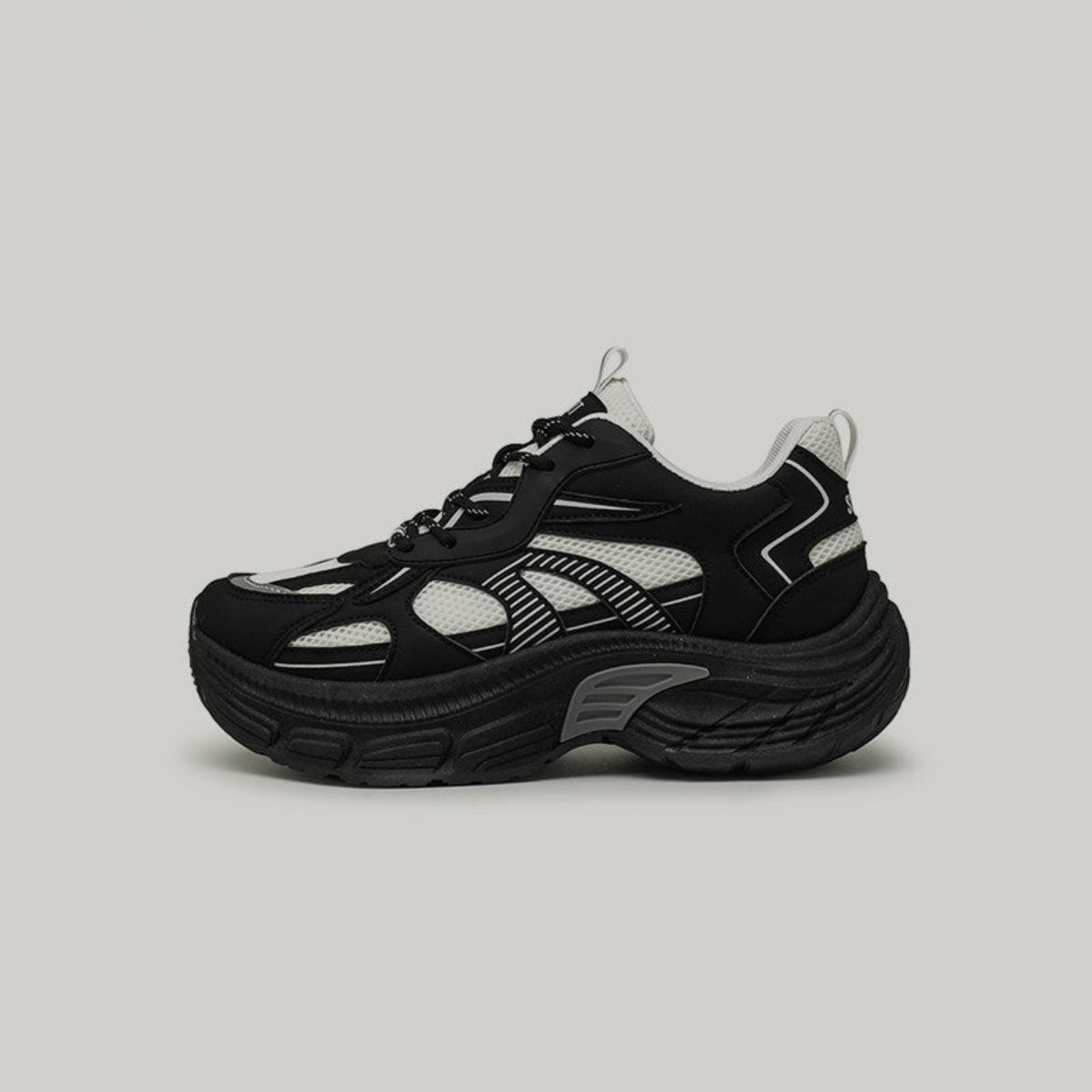 Color-Block Mesh Panel Chunky Sneakers WN23436
