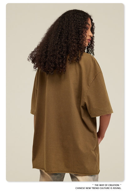 Washed Damage Oversize Short Sleeve T-Shirt WN6068