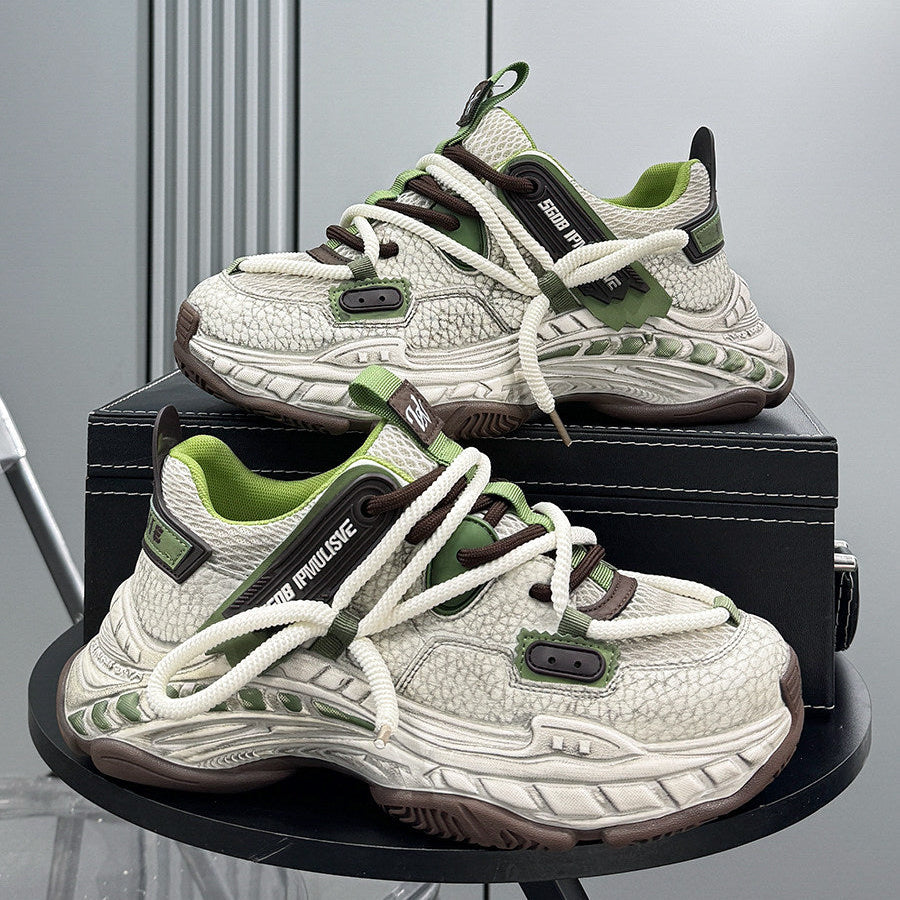 Mesh Rope Lace Chunky Sole Sneakers WN24695