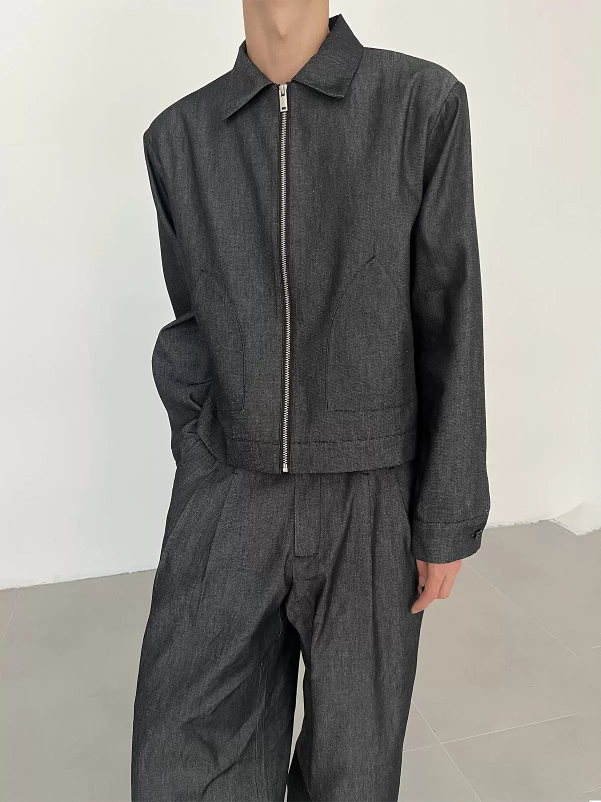 Zipper Denim Jacket WN21527