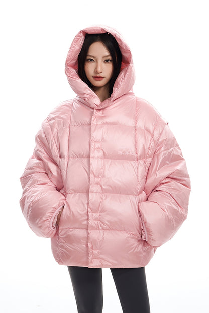 White Duck Down Hooded Puffer Jacket WN9757