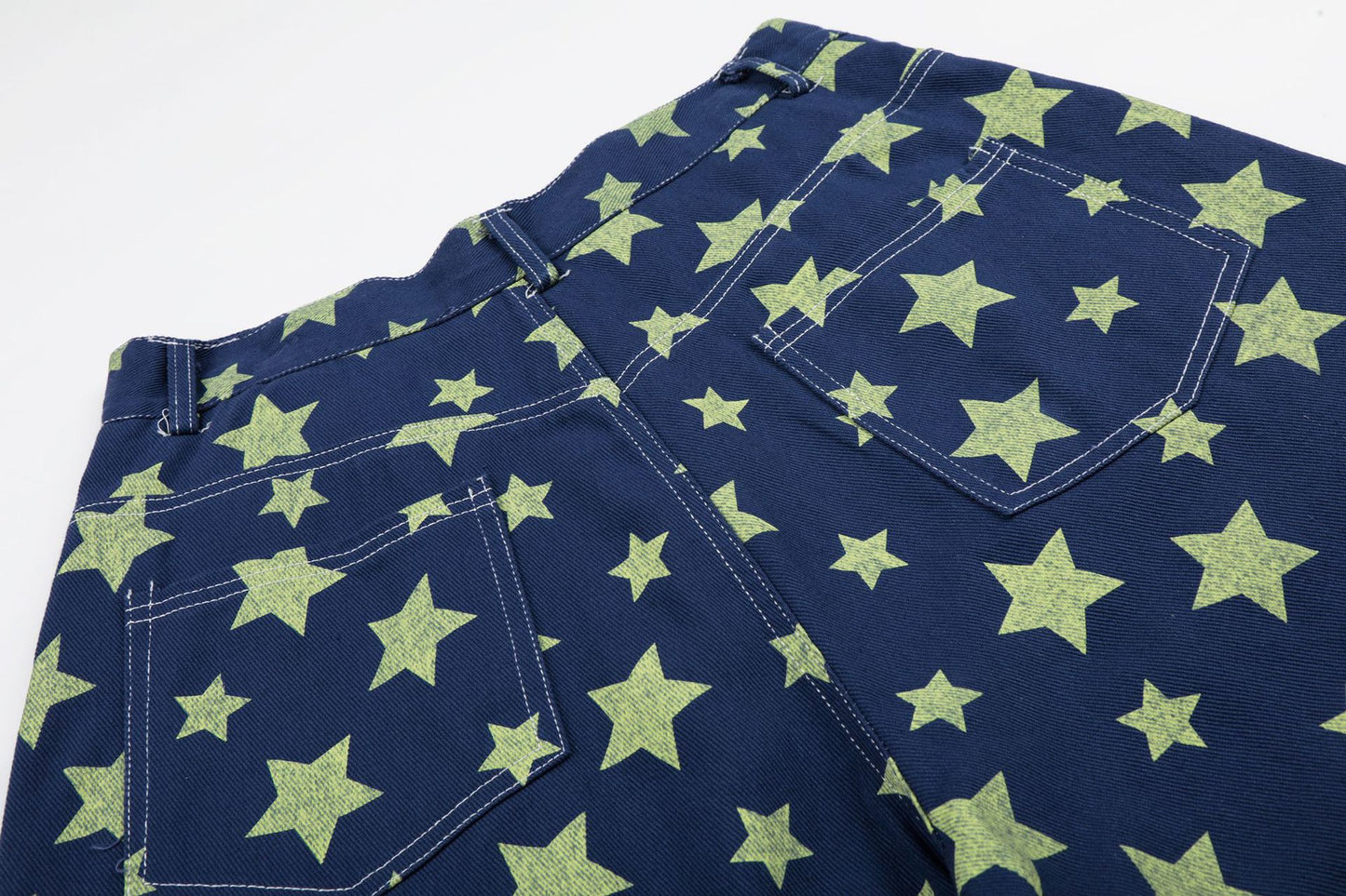 Star Print Denim Half Jeans WN25801