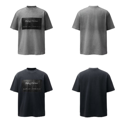 Patch Letter Short Sleeve T-Shirt WN26965