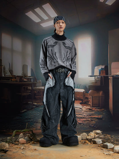 Mid-Collar Elastic Wrinkle-Resistant Knit Sweater WN21372