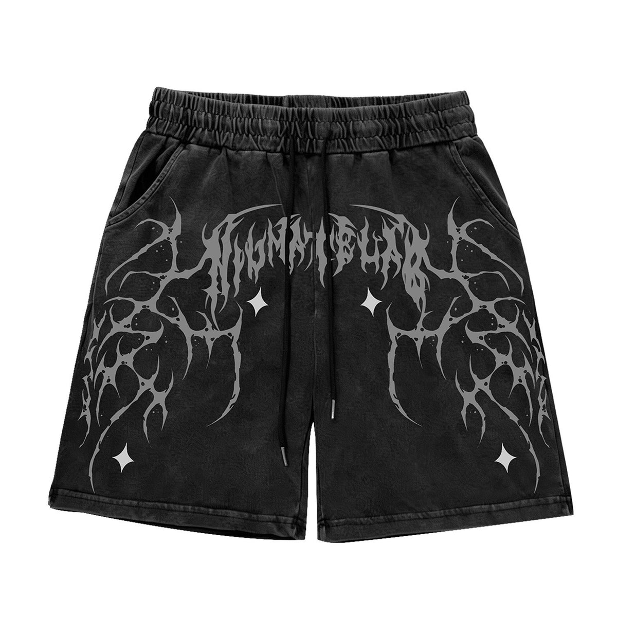 Washed Gothic Sporty Half Pants WN26877