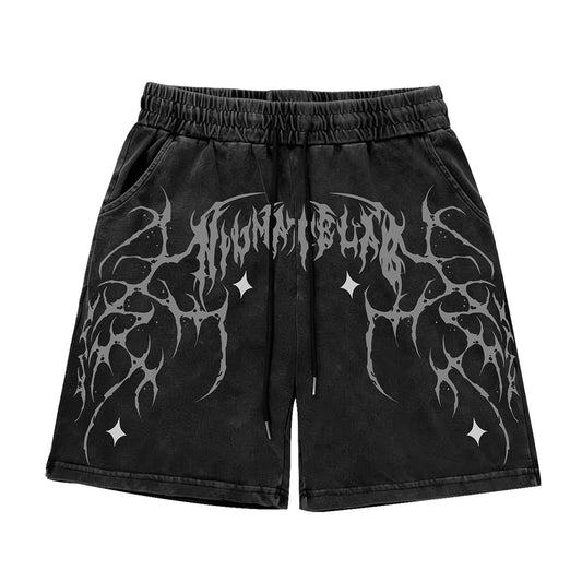 Washed Gothic Sporty Half Pants WN26877