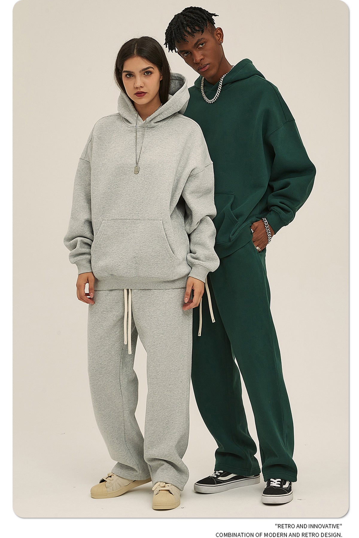 Oversize Heavyweight Hoodie & Heavyweight Sweatpants Setup WN6638-K