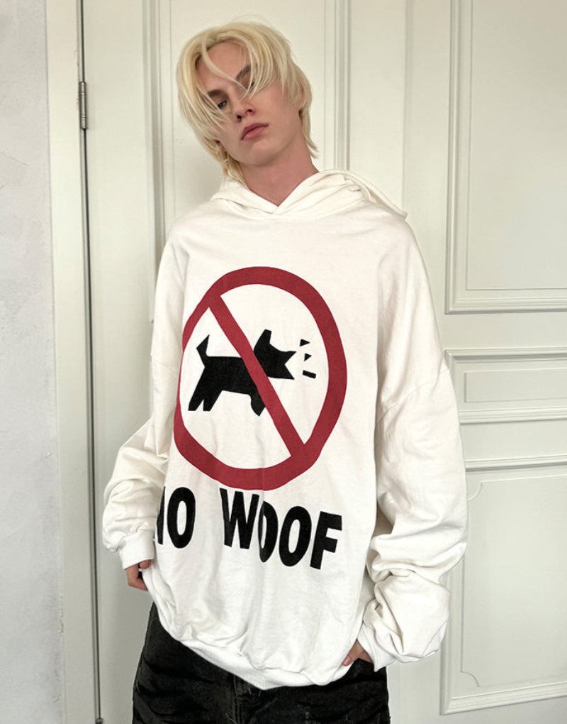 Letter Print Fleece Lining Oversize Hoodie WN21325