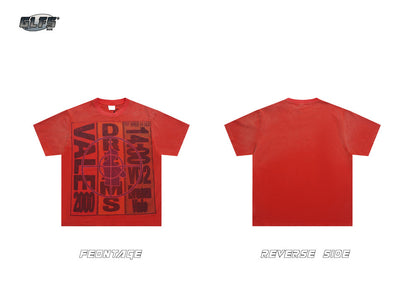 Washed Digital Graphic Short Sleeve T-Shirt WN26511