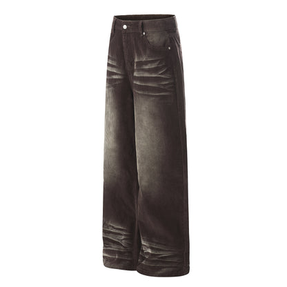 Washed Corduroy Straight Pants WN25511