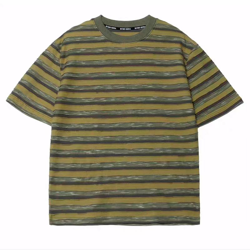 Oversize Stripe Short Sleeve T-Shirt WN25214