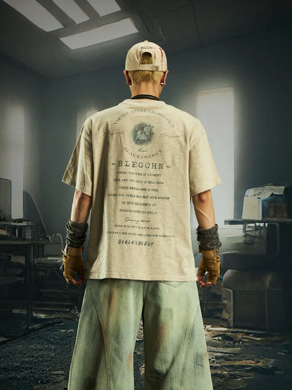 Print Breathable Pure Cotton Short Sleeve T-Shirt WN20549