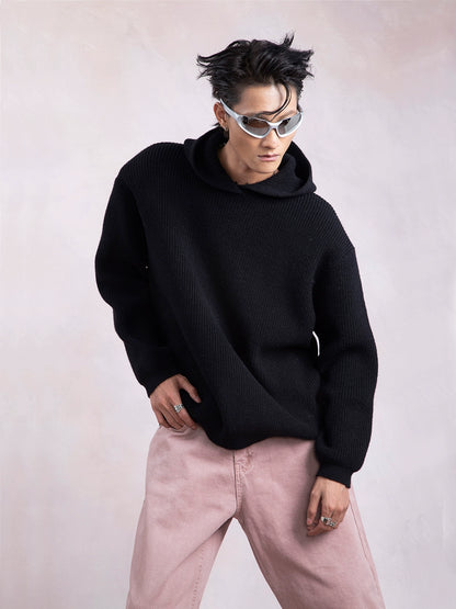 Oversize Knit Hoodie WN9317