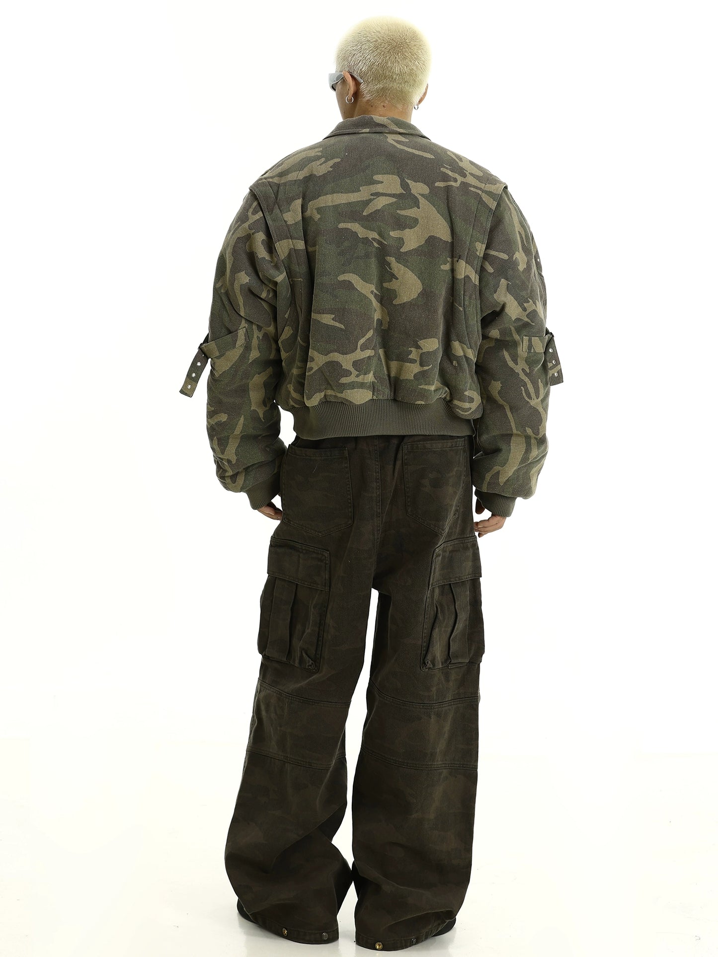 Washed Camouflage Flight Jacket WN8288