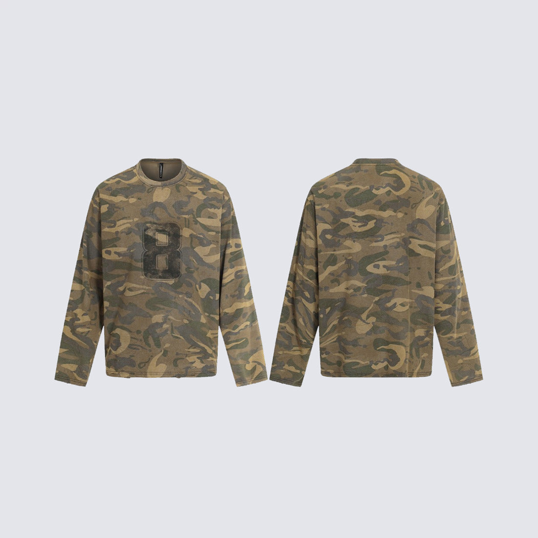 Camouflage Oversize Long Sleeve T-shirt WN28085