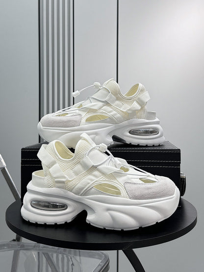 Breathable Cutout Mesh Platform Sneakers WN24800
