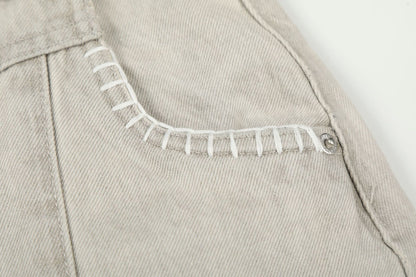 Panel Curved Wide Leg Cargo Pants WN25900