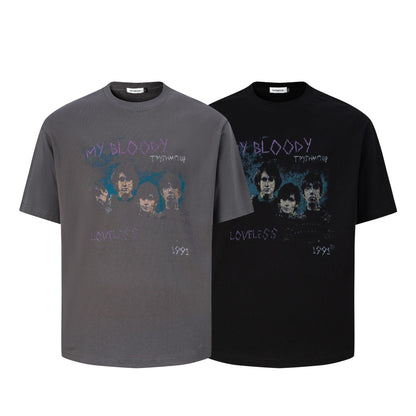 Abstract Graphic Print Oversize Short Sleeve T-Shirt WN25859