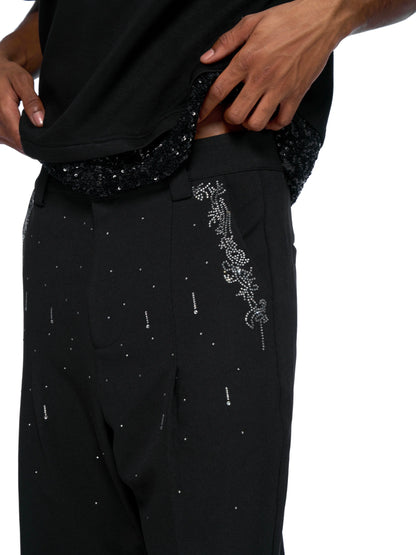 Rhinestone Flare Trousers WN20674