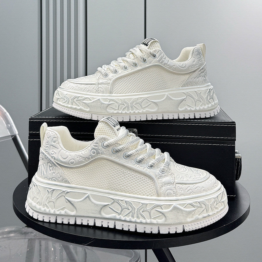 Thick-Soled Lace Mesh Sneakers WN24803