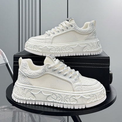 Thick-Soled Lace Mesh Sneakers WN24803