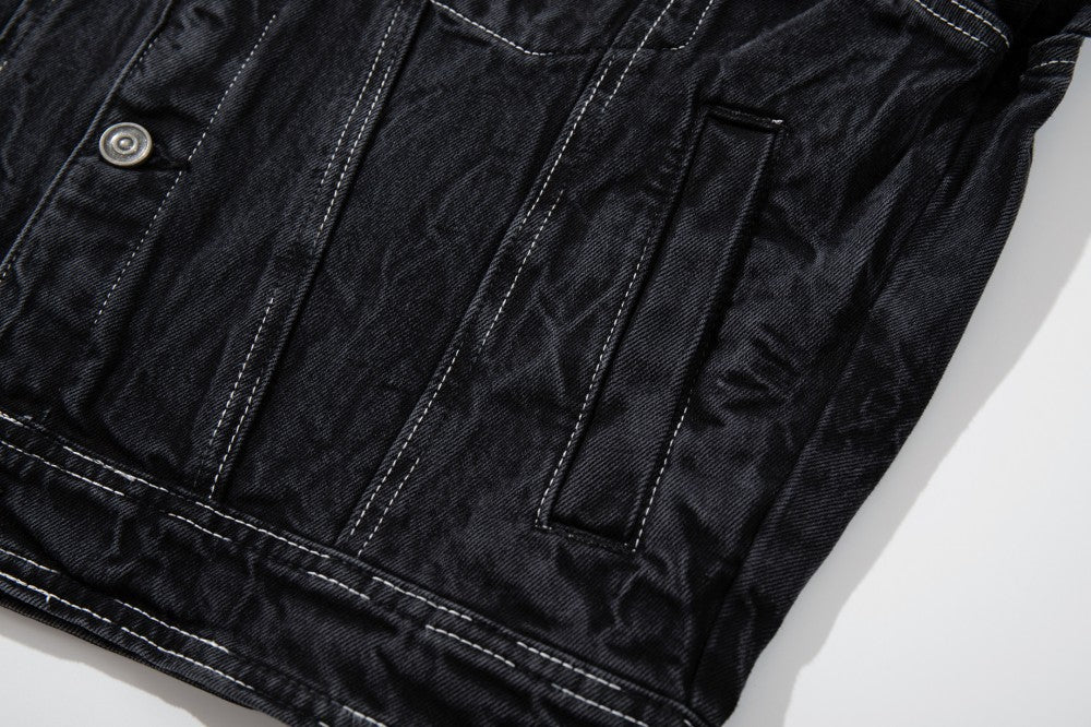 Washed Pocket Detail Denim Jacket WN27964