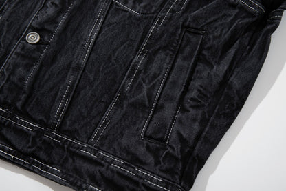 Washed Pocket Detail Denim Jacket WN27964