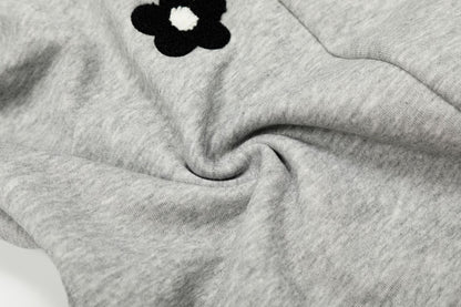Flower Print Drawstring Wide Leg Sweatpants WN25427