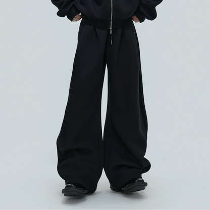 Fur Collar Zipper Hoodie & Sweatpants Setup WN21744