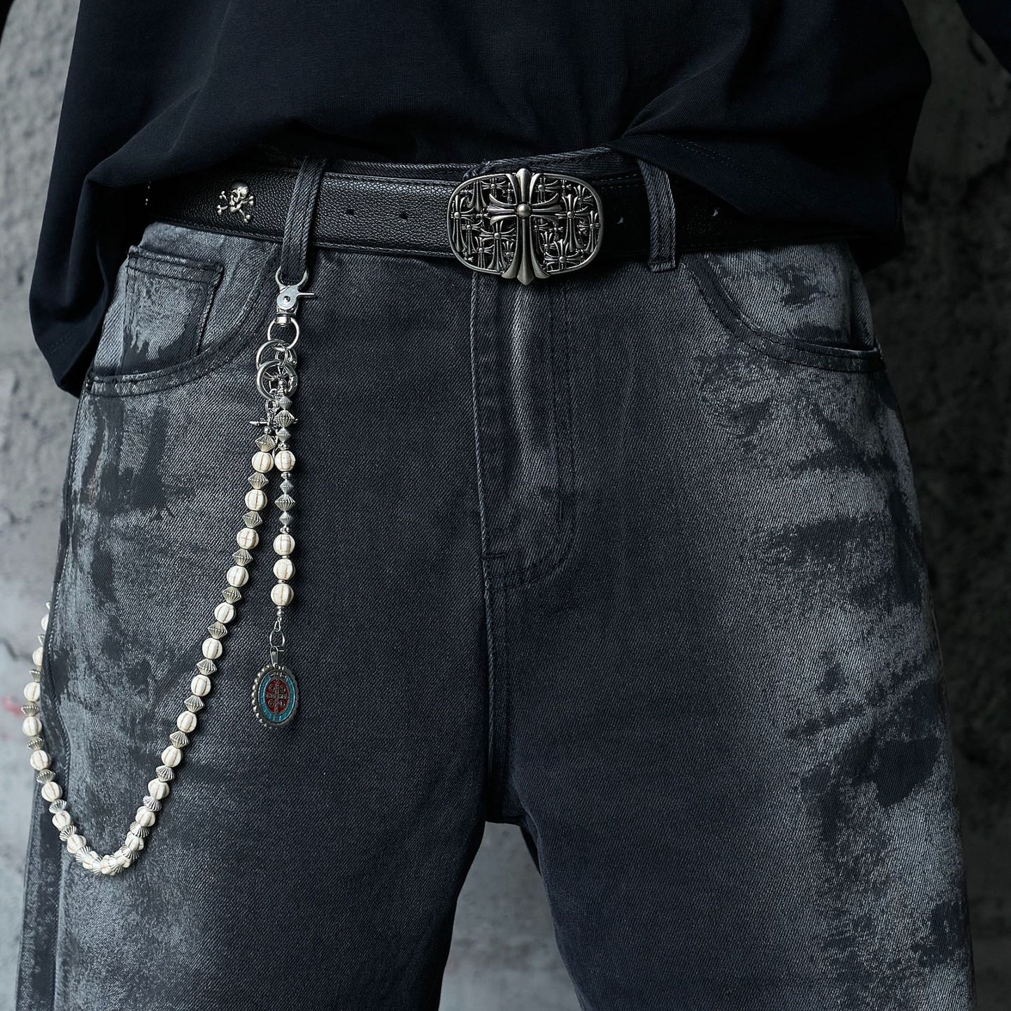Washed Wide Leg Denim Jeans WN25408
