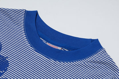 Striped Anime Graphic Oversize Long Sleeve T-Shirt WN25841