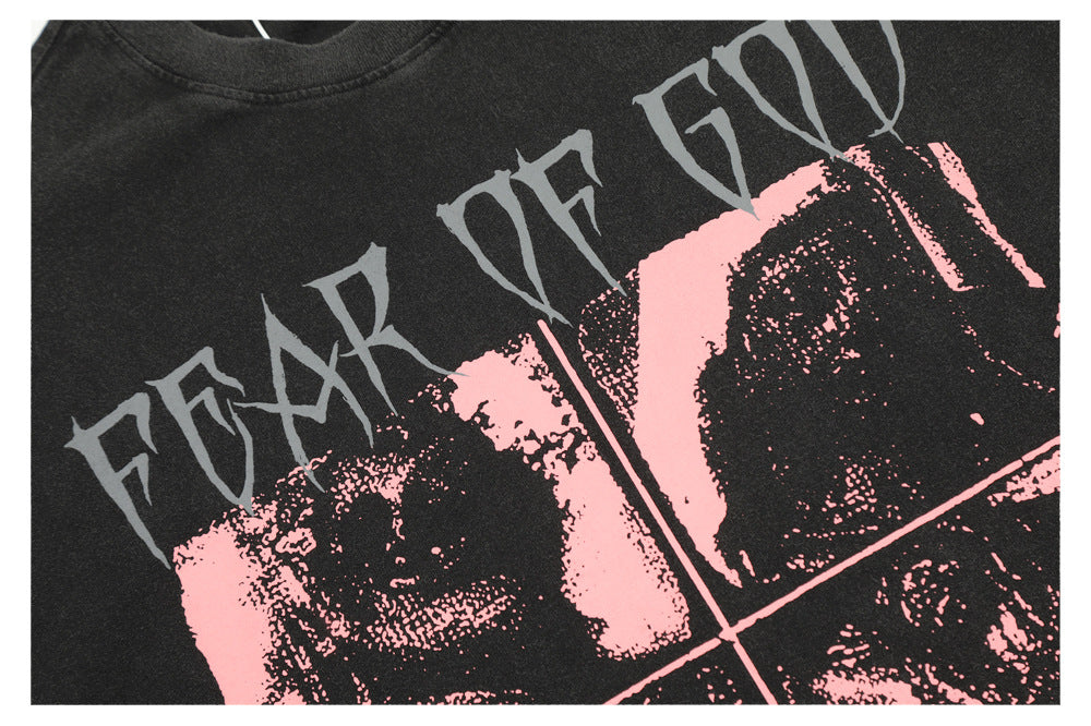 Gothic Art Graphic Short Sleeve T-Shirt WN26467