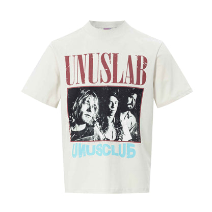 Graphic Portrait Print Short Sleeve T-Shirt WN25952
