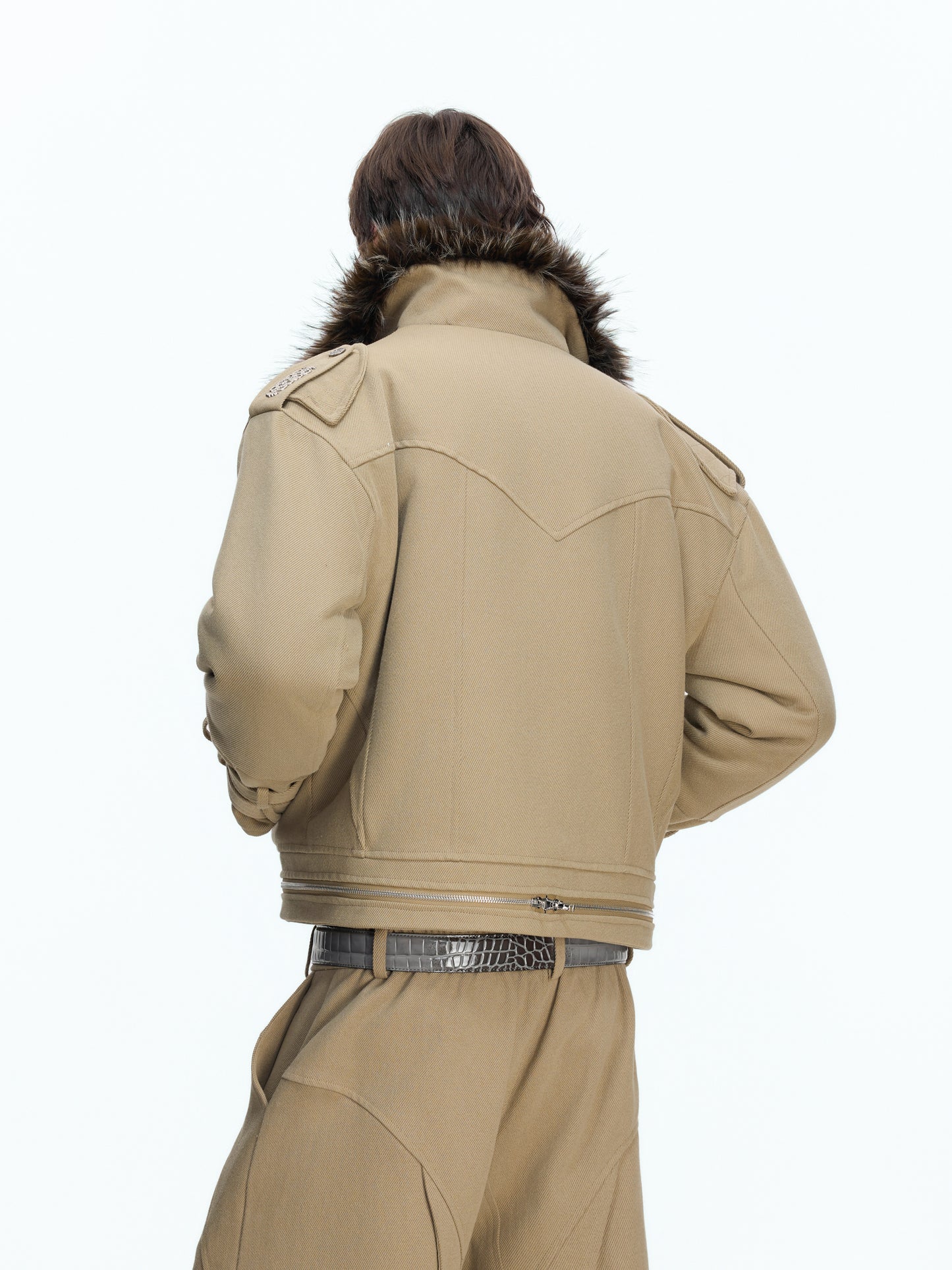 Heavy Canvas Reversible Fake Fur Jacket WN22662