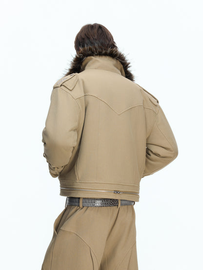Heavy Canvas Reversible Fake Fur Jacket WN22662