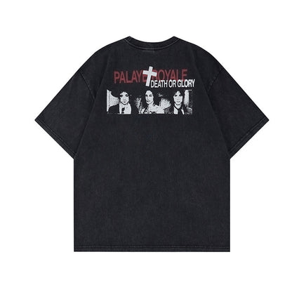 Graphic Letter Print Short Sleeve T-Shirt WN25520