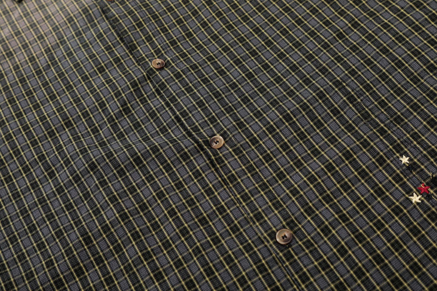 Plaid Cut Gradient Washed Short Sleeve Shirt WN25678