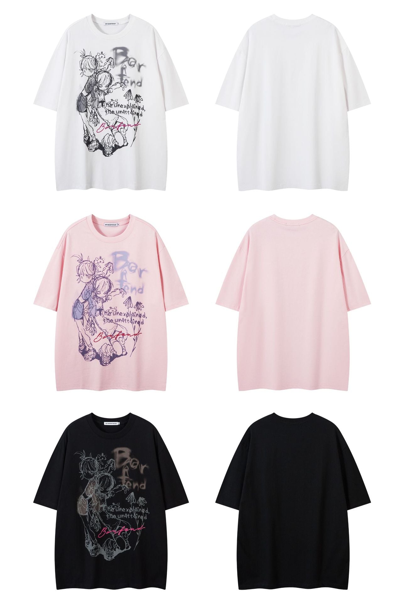 Illustration Graffiti Letter Short Sleeve T-Shirt WN25430