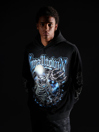 Blue Skull Zipper Hoodie WN11932