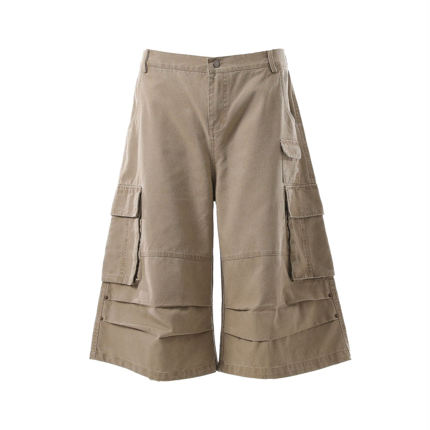 Washed Multi Pocket Cargo Half Pants WN25734
