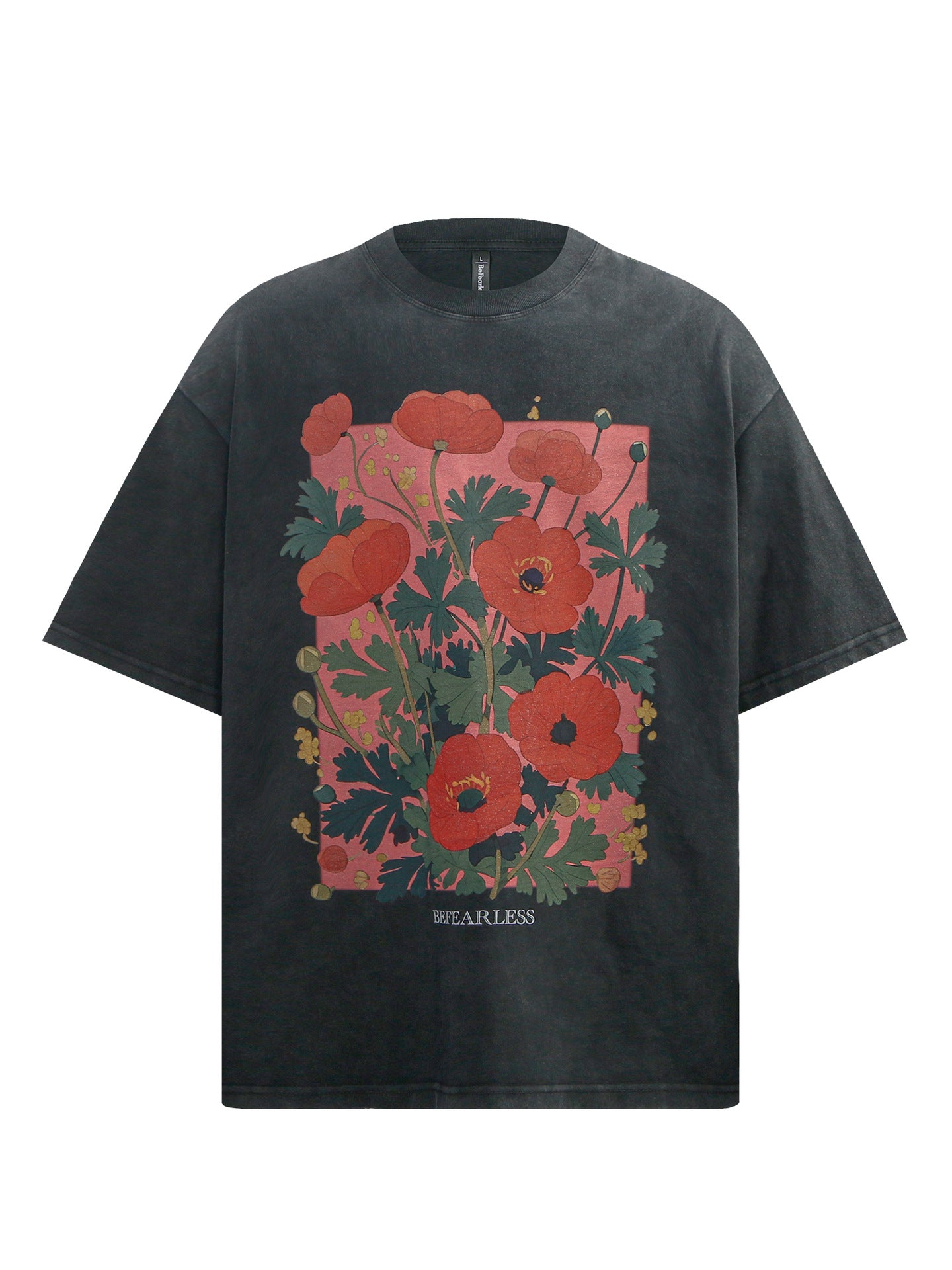 Washed Flower Graphic Short Sleeve T-Shirt WN26203