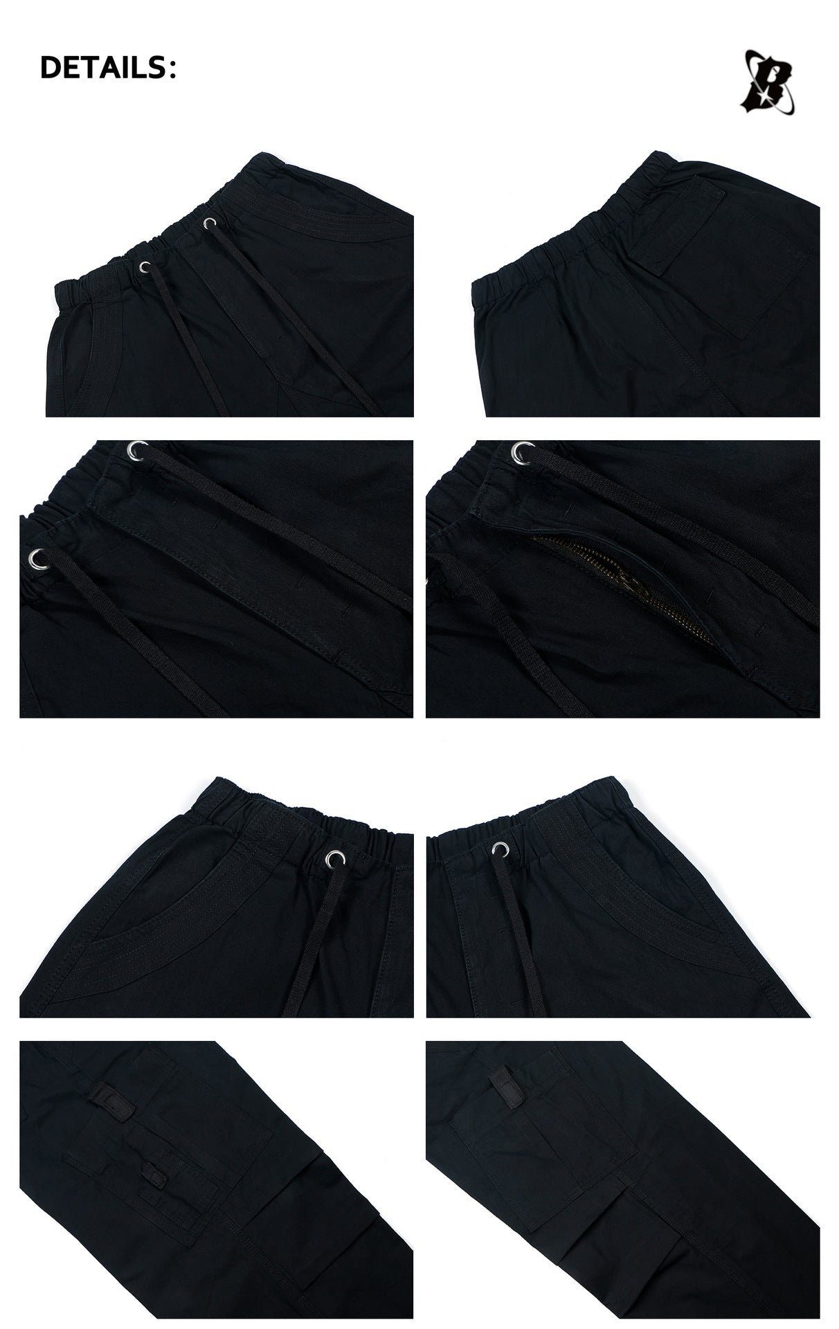 Multi Pocket Panel Drawstring Cargo Pants WN26292
